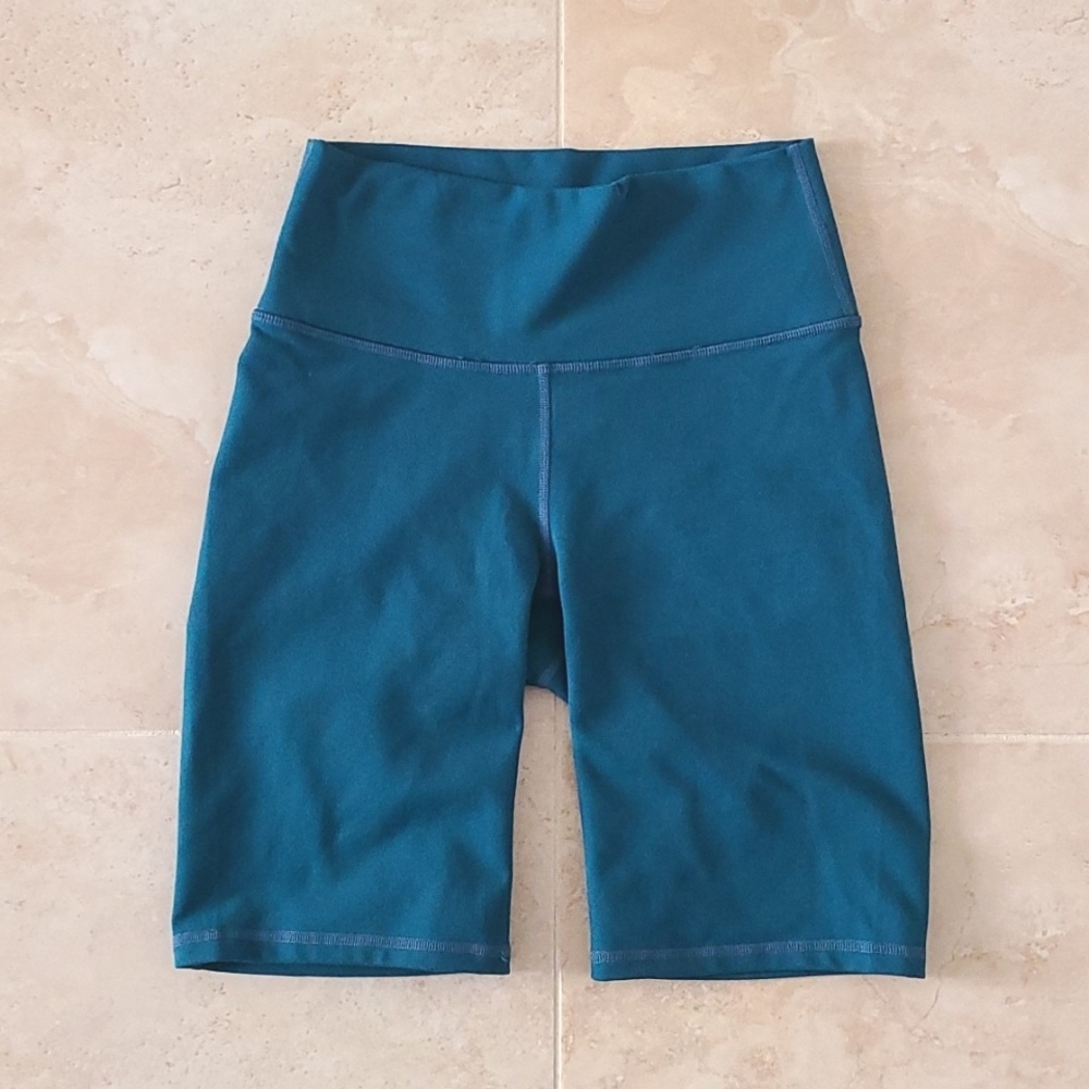 Fabletics Teal Bike Shorts